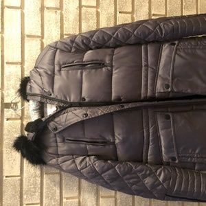 BCBG metallic puffer winter coat